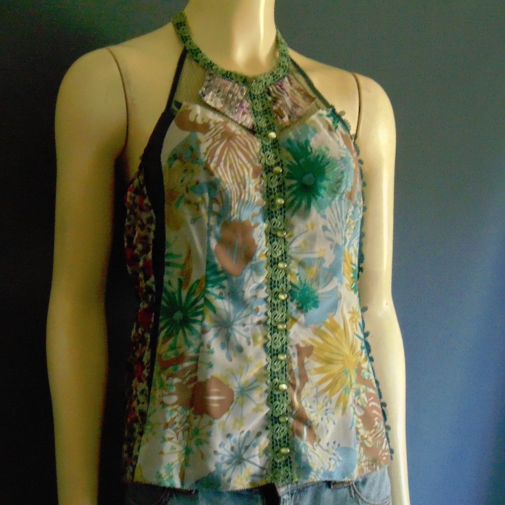 Beguile by Byron Lars Wilderflora Racerback Top 4 - Picture 4 of 13